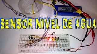 ⚡Proyecto fácil de electrónica  Sensor de nivel de agua⏳ [upl. by Lorola]