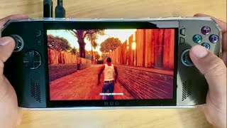 Handheld POV  ROG Ally X  Grand Theft Auto San Andreas  Hows it play [upl. by Iahc272]