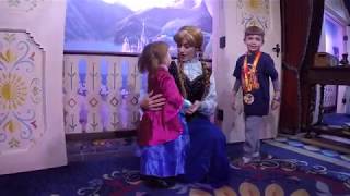 Elsa and Anna meet and greet  Epcot  Walt Disney World character meet [upl. by Navanod]