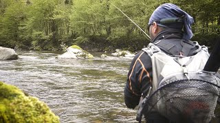 Vicdessos Pyrénées Ariège Pêche à la Mouche nymphe au fil et pêche en sèche [upl. by Courcy259]