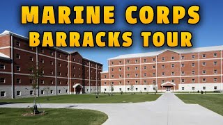 US Marine Barracks Tour Camp Lejeune NC Marine Life [upl. by Stichter990]