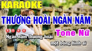 Karaoke Thương Hoài Ngàn Năm Tone Nữ Nhạc Sống  Trọng Hiếu [upl. by Katerine]