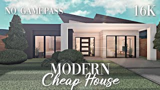 Roblox Bloxburg  No Gamepass Modern Starter House 16k  Minami Oroi [upl. by Jillana]