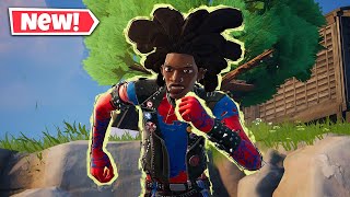 NEW SPIDERPUNK Skin Gameplay In Fortnite Across The SpiderVerse [upl. by Esme]