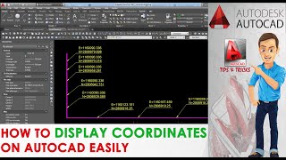 How To Display Coordinates On Auto CAD Drawings [upl. by Gatian758]