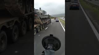 British Army Challenger Tanks On Transporters [upl. by Bolling]