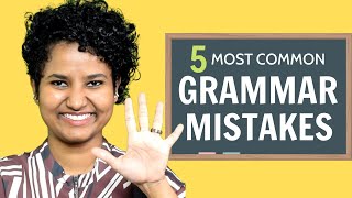 5 MOST Common ENGLISH Grammar MISTAKES  Solutions [upl. by Rebeh]