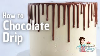 Perfect Chocolate Drip How To Tutorial  Chocolate Drip Cake  Cake Basics EP4 [upl. by Nisaj]