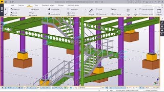 How to Create Castellated beam and Generating Elevations from Gridlines in Tekla Structures 2017 [upl. by Nylanej]