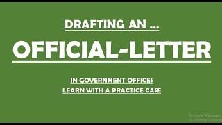 How to draft an OFFICIAL LETTER Practice [upl. by Okimuy]