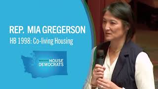 Rep Gregerson on HB 1998 coliving housing [upl. by Refinnaj]