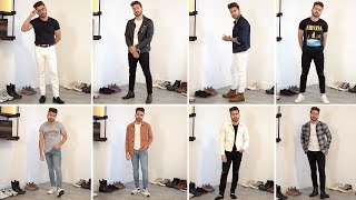 10 Ways to Style Jeans and TShirts  Easy Outfit Ideas for Men  Alex Costa [upl. by Thorr]