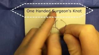 One handed surgeons knot double throw the smooth way [upl. by Irahk]