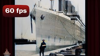 The Titanic  Filmed in Belfast 1912  AI Enhanced 60 fps 4k [upl. by Gustin658]