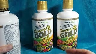 Multyvitamin Natures Plus Source of Life Gold Liquid Review [upl. by Narah]