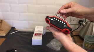 Duronic Rechargeable SolarWindUpUSB APEX AMFM Radio  Unboxing and Review [upl. by Bubalo70]