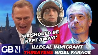 Migrant who THREATENED Nigel Farages life to enter Britain illegally via Channel  FURIOUS clash [upl. by Shantee]