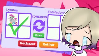 ESTAFAN A LYNITA BEBÉ Y LE ROBAN SU MEGA NEON UNICORNIO LEGENDARIO EN ADOPT ME ROBLOX [upl. by Anujra]