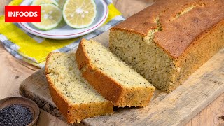 Lemon Cake Recipe  How to Make Lemon Cake  Simple Lemon Poppy Seed Cake Recipe  Infoods [upl. by Akimal]