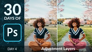 How to Use Adjustment Layers in Photoshop  Day 4 [upl. by Etnomaj]