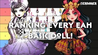 RANKING EVERY EVER AFTER HIGH BASIC DOLL EVER  tier lists with Lizzie [upl. by Enaud]