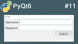 Create A Login Form App Connected To A Database  PyQt6 Tutorial [upl. by Alaj]