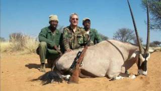 Hunting Trophy Oryx South Africa Namibia صيد غزال المها الأفريقى [upl. by Llib]