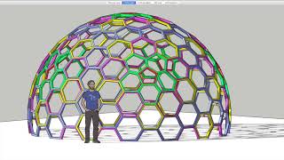 Free 9v Honeycomb Dome Plans  from GeoDome [upl. by Skippie]