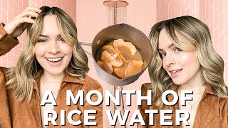 My hair is THRIVING  Rice Water Treatment  Kayley Melissa [upl. by Odeen101]