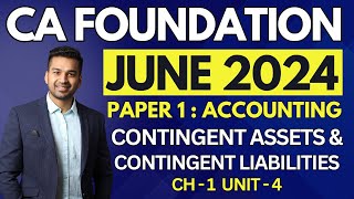 Ch 1 Theoretical Framework  Unit 4  CA Foundation Accounts  June 2024  CA Parag Gupta [upl. by Lrac]