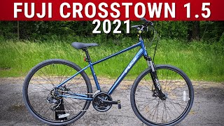 Fuji Crosstown 15 Comfort Hybrid Bike Review amp Weight [upl. by Gruber]