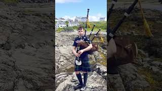 Mairis Wedding  BAGPIPES  Portnahaven Islay Scotland shorts [upl. by Mccreary550]