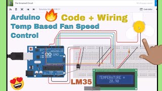 Temperature Based Fan Speed Controller project  Arduino Uno  IOT [upl. by Akemahs]