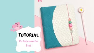 TUTORIAL  Portadocumentos bebé  Scrapbooking [upl. by Chasse]