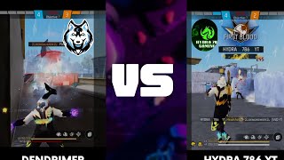 DENDRIMER VS HYDRA 786 YT 1V1 RANDOMLY CUSTOM freefire hydra786gamming [upl. by Zetrok]