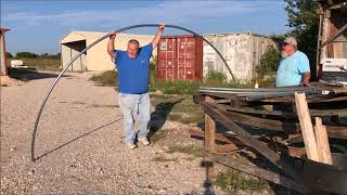 How to Bend Pipe For DIY Greenhouse Build [upl. by Ahteres785]