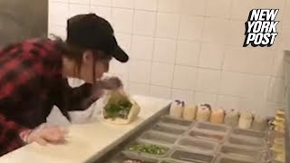 Fast food employee happily spits into customers food  New York Post [upl. by Dasya572]