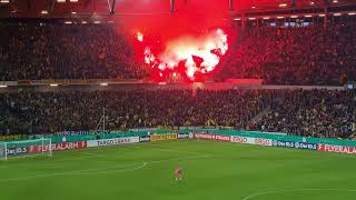 Hannover 96 vs Borussia Dortmund  Pyro Gästeblock [upl. by Ashlie]