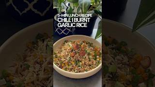 Chilli Burnt Garlic Rice Recipe  How To Make Fried Rice With Leftover Rice  Easy 5 Minutes Recipe [upl. by Delcine]