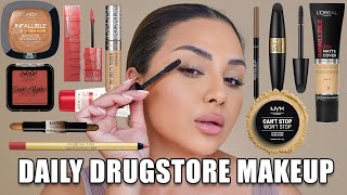 DRUGSTORE Full Face Makeup Tutorial  Nina Ubhi [upl. by Vins965]