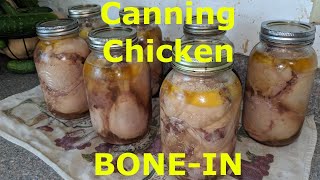 Canning Chicken BoneIn Raw Pack [upl. by Ellehcyar]