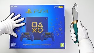 PS4 quotDAYS OF PLAYquot LIMITED EDITION CONSOLE Unboxing Playstation 4 Slim Blue Collectors Special [upl. by Saimon740]