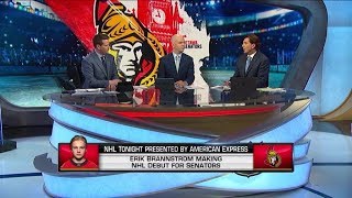 NHL Tonight Erik Brannstrom to make NHL debut for Senators Mar 14 2019 [upl. by Wilser]