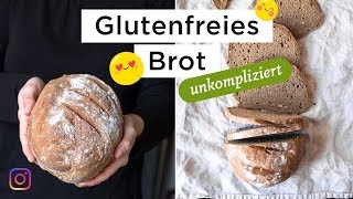 Glutenfreies Brot  ohne Hefe und Sauerteig Schnelles Rezept [upl. by Chatav]