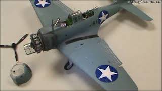 Trumpeter 132 SBD3 Battle of Midway [upl. by Ahsikat]