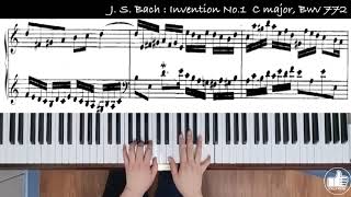 Bach  Invention no1 C majorㅣ 바흐 인벤션 1번 [upl. by Ardnala454]