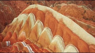 Amazing Landscape Footage Zhangye Danxia Geopark China By Drone [upl. by Oigile506]