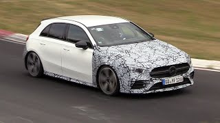 2019 MercedesAMG A35  Exhaust SOUNDS on the Nurburgring [upl. by Ennovehs61]