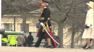 Kate Middleton and the Queen at Prince Williams passing out parade at Sandhurst [upl. by Karub]