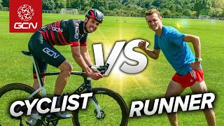 Cyclist VS Runner Whos The Better Athlete [upl. by Evilc]